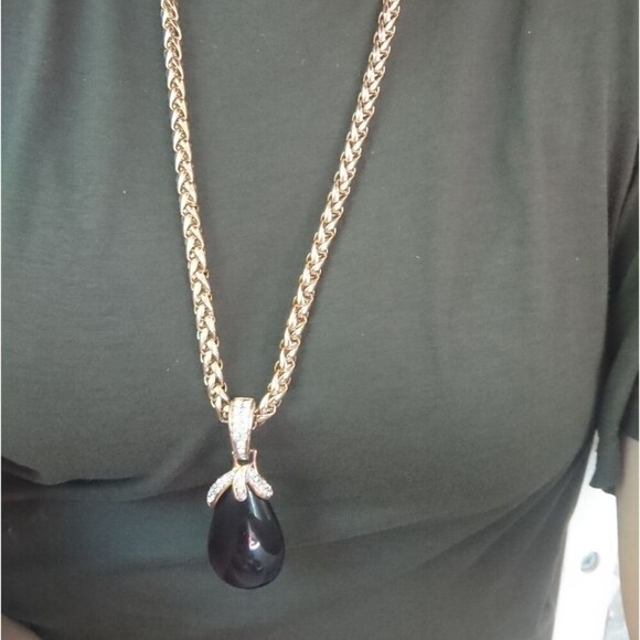 Craft OVERSIZED Chunky Rope Chain Amber Necklace - Picture 15 of 15